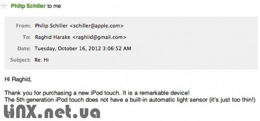 ipod touch 5 датчик освещенности