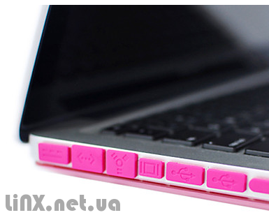 Защита портов для Mac розовая