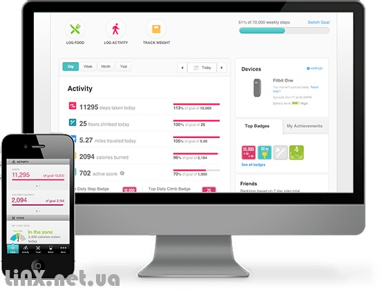 fitbit flex движение